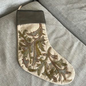 Beautiful Beaded Christmas Stocking